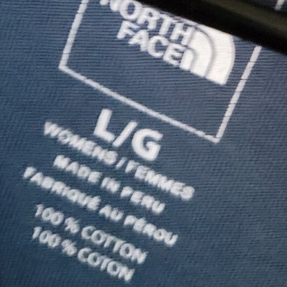 The North Face Teal Blue Snowflake Pattern Long Sleeve T Shirt Size Large - Picture 5 of 14